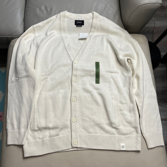 NWOT - Pull & Bear Men’s Cotton Button Up Cardigan - Size L-XL - Picture 3 of 7